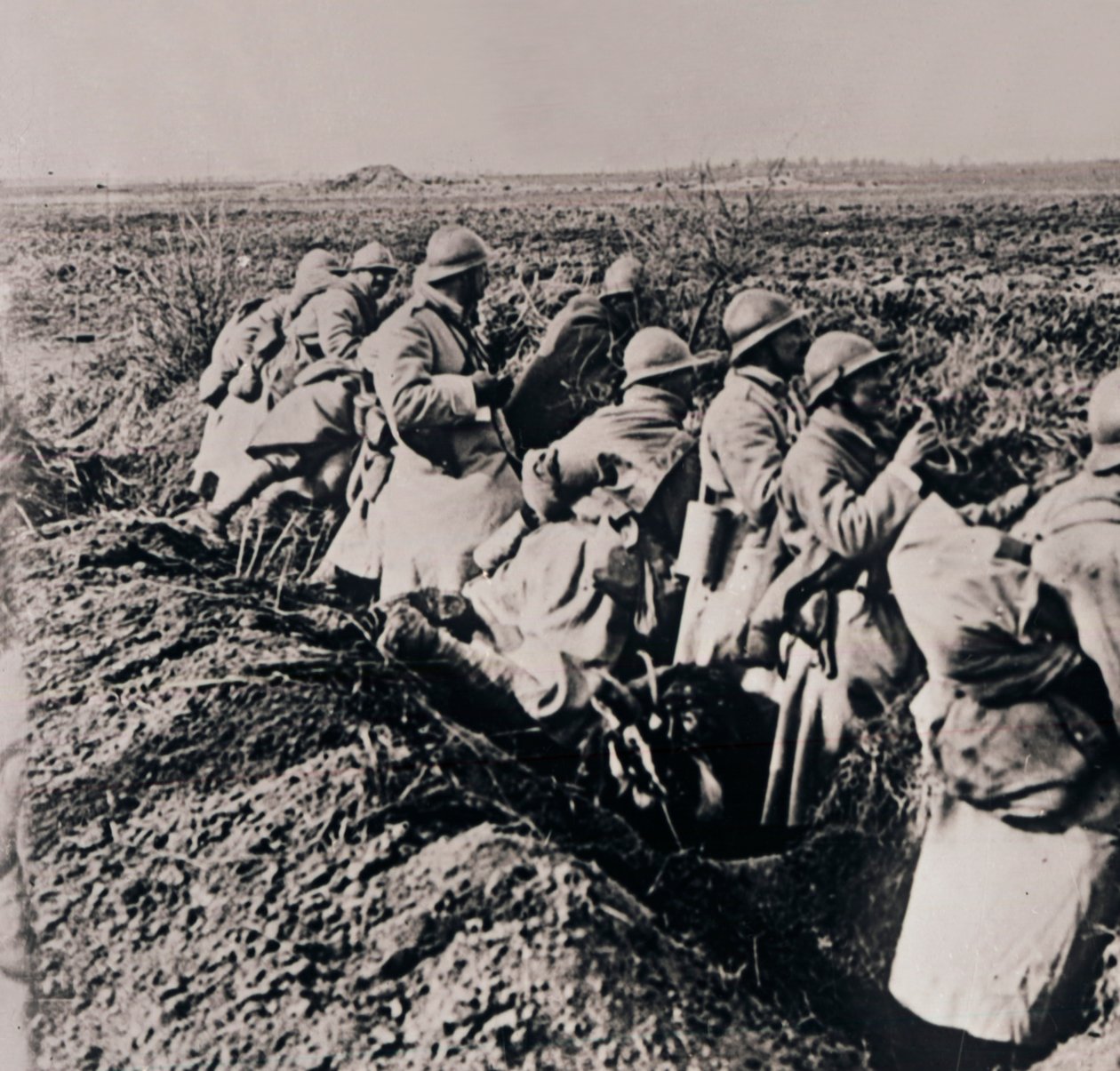 Soldater i frontlinjen, c1914-c1918 av Unbekannt
