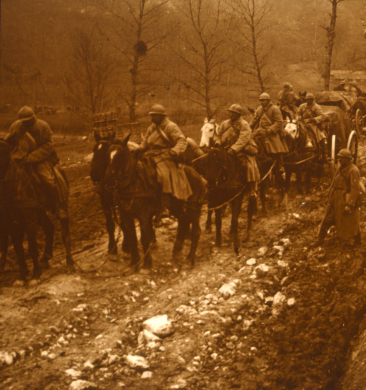 Soldater på farten, c1914-c1918 av Unbekannt
