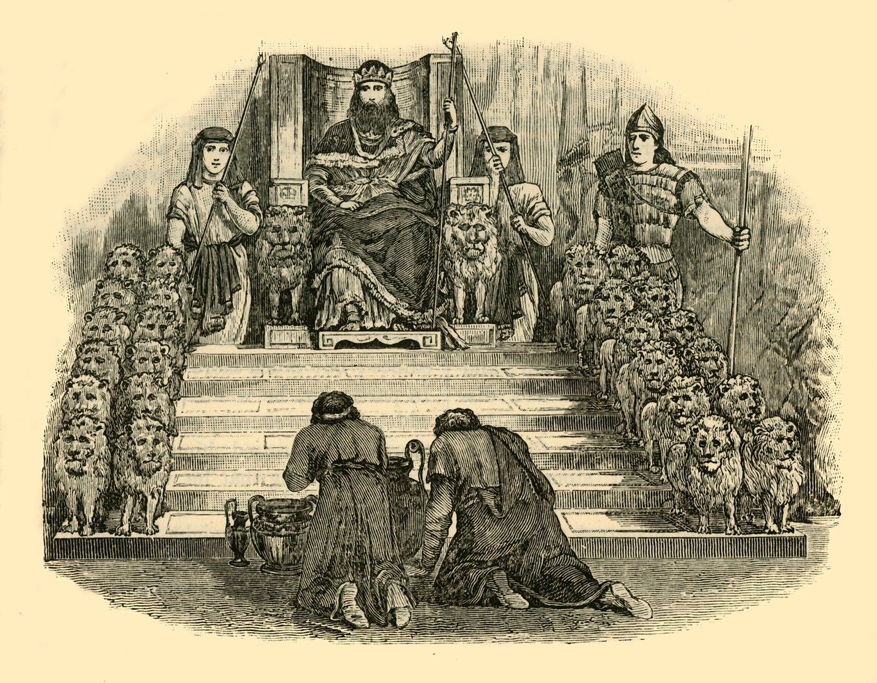 Salomons trone, restaurert, 1890. av Unbekannt