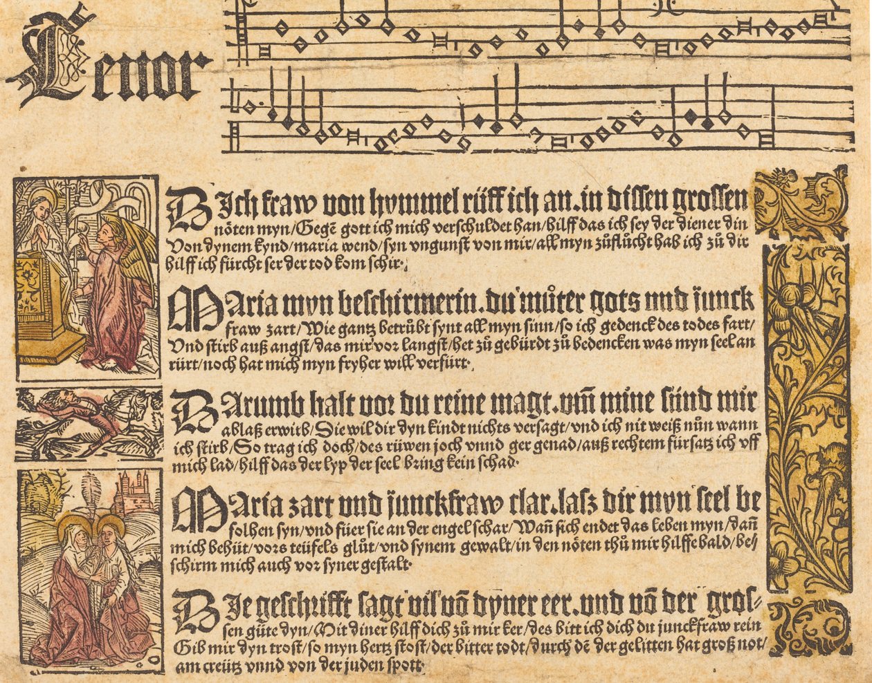 Sang til jomfruen, ca. 1500. av Unbekannt