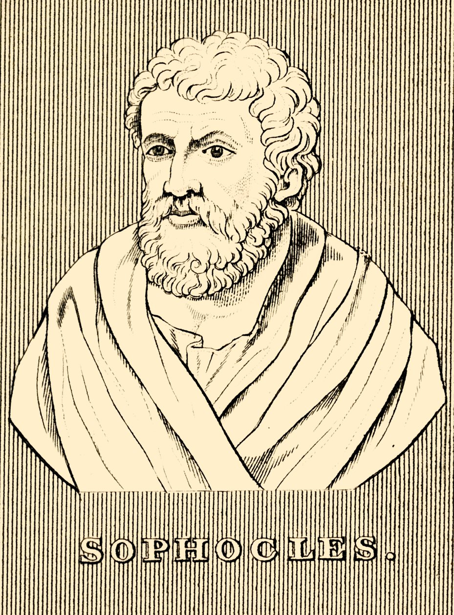 Sofokles, c497-405 f.Kr., 1830. av Unbekannt