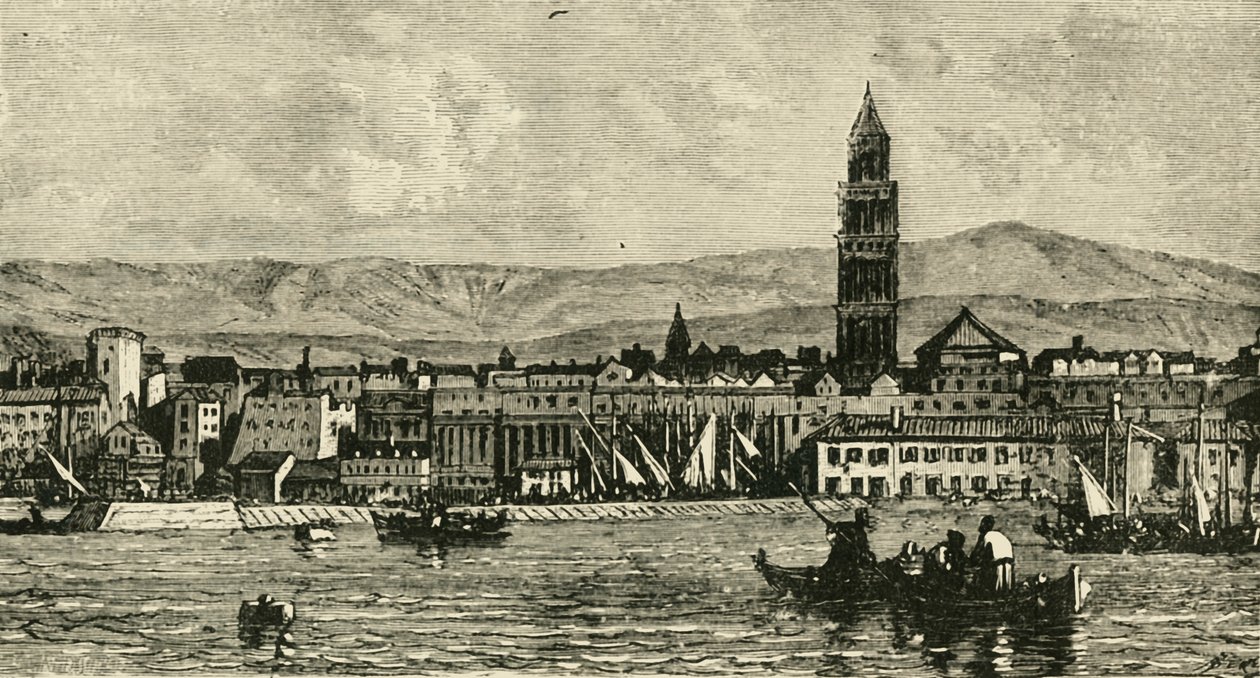 Spalatro, fra havnen, 1890. av Unbekannt