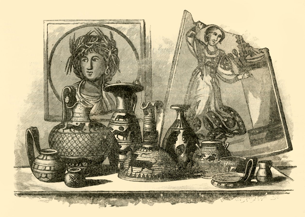 Eksemplarer av karthaginsk kunst, 1890. av Unbekannt