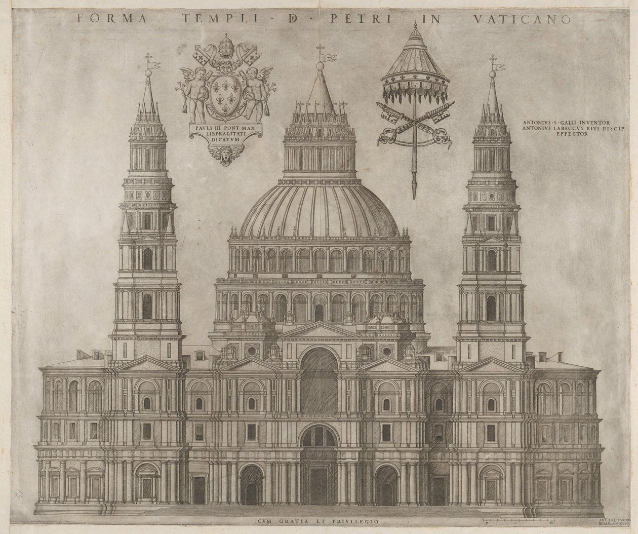 Mirror of Roman Magnificence: St. Peters, 1547. av Unbekannt