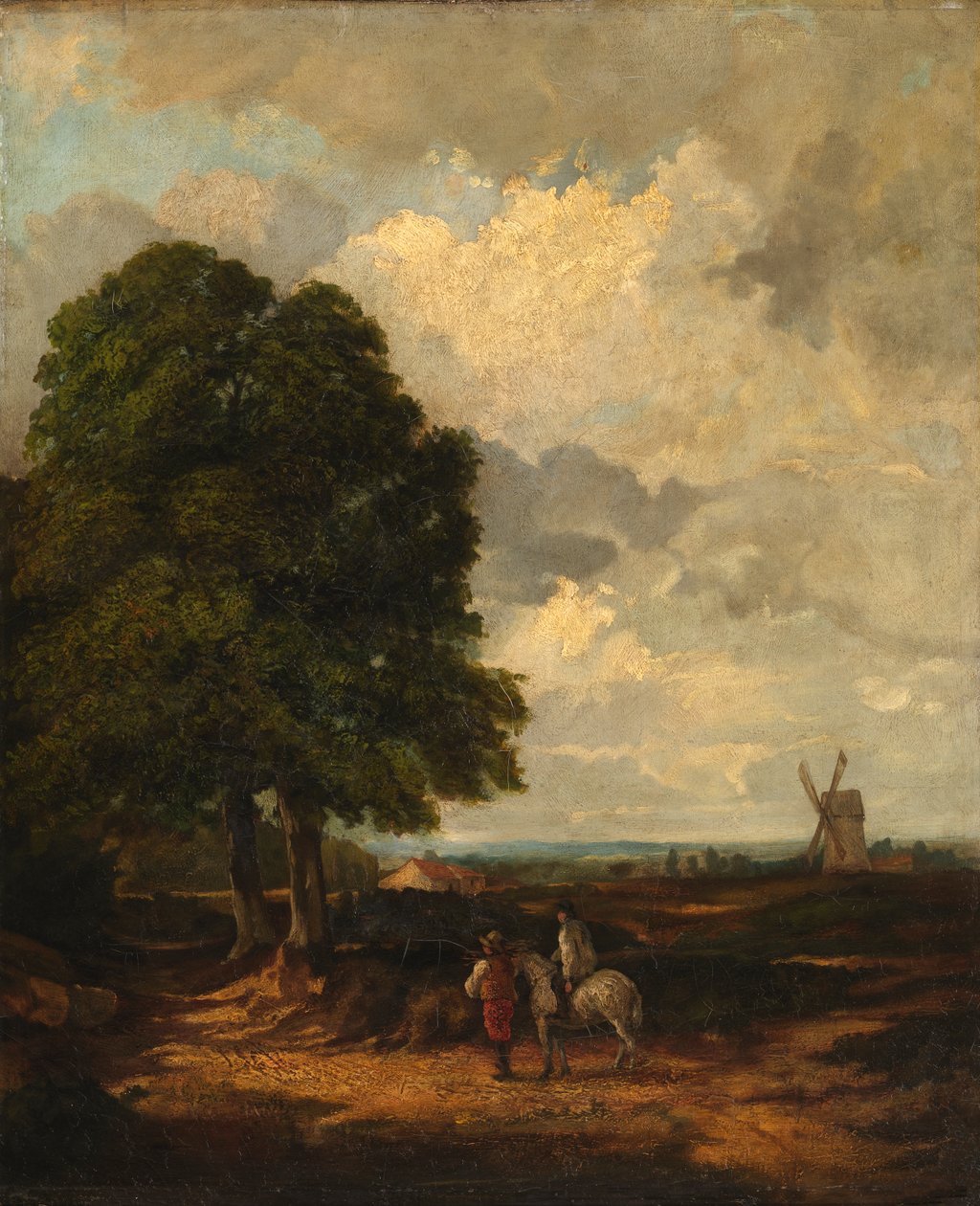 Vårpløying ved Østre Bergholt, 1800-tallet. av Unbekannt