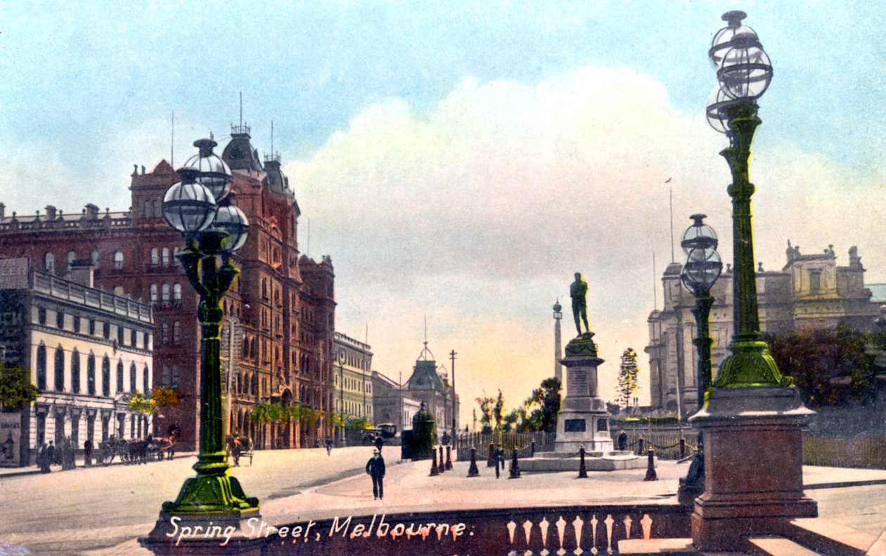 Spring Street, Melbourne, Australia, 1912 av Unbekannt