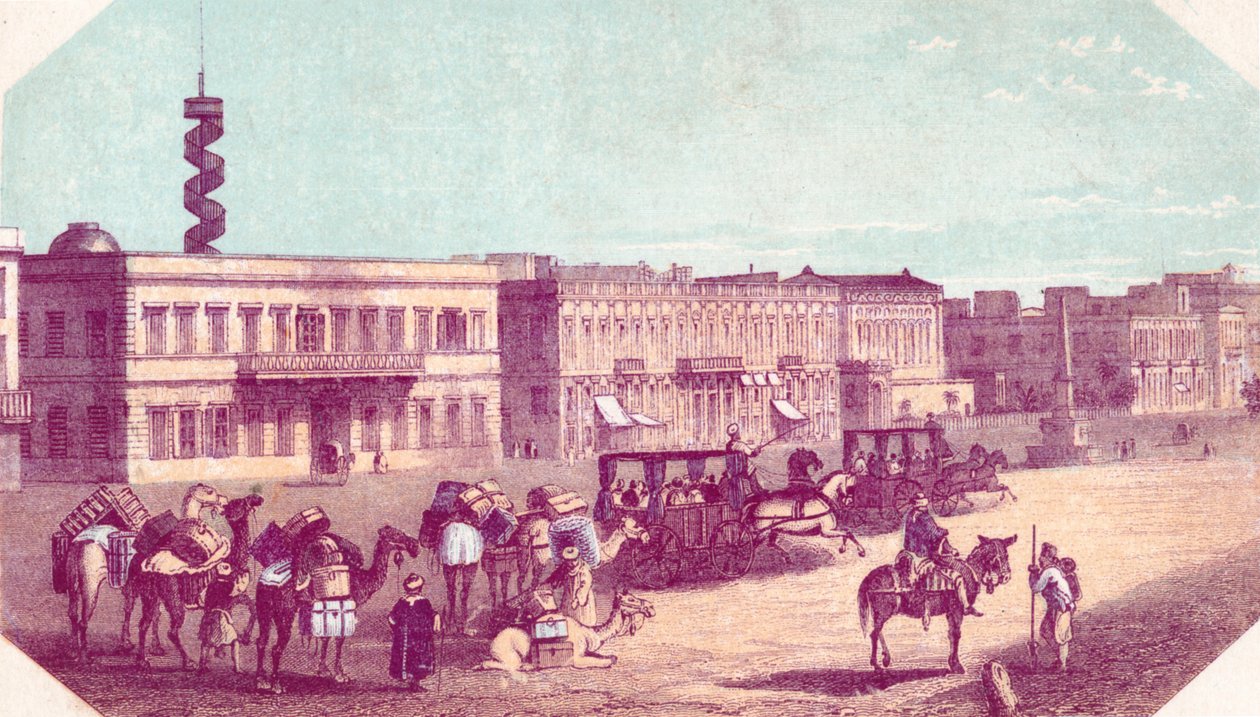Plass i Alexandria, 1800-tallet av Unbekannt