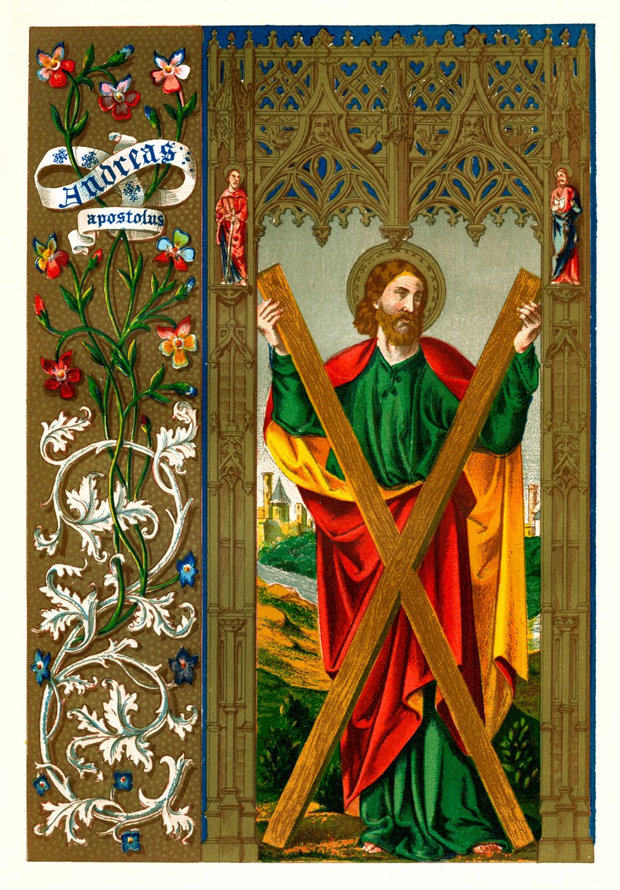 Apostelen St Andrew, 1886 av Unbekannt