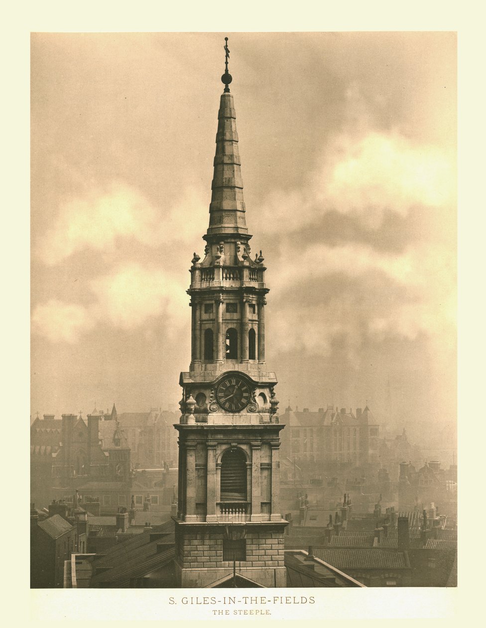 St Giles-in-the-Fields, The Steeple, midten av slutten av 1800-tallet. av Unbekannt