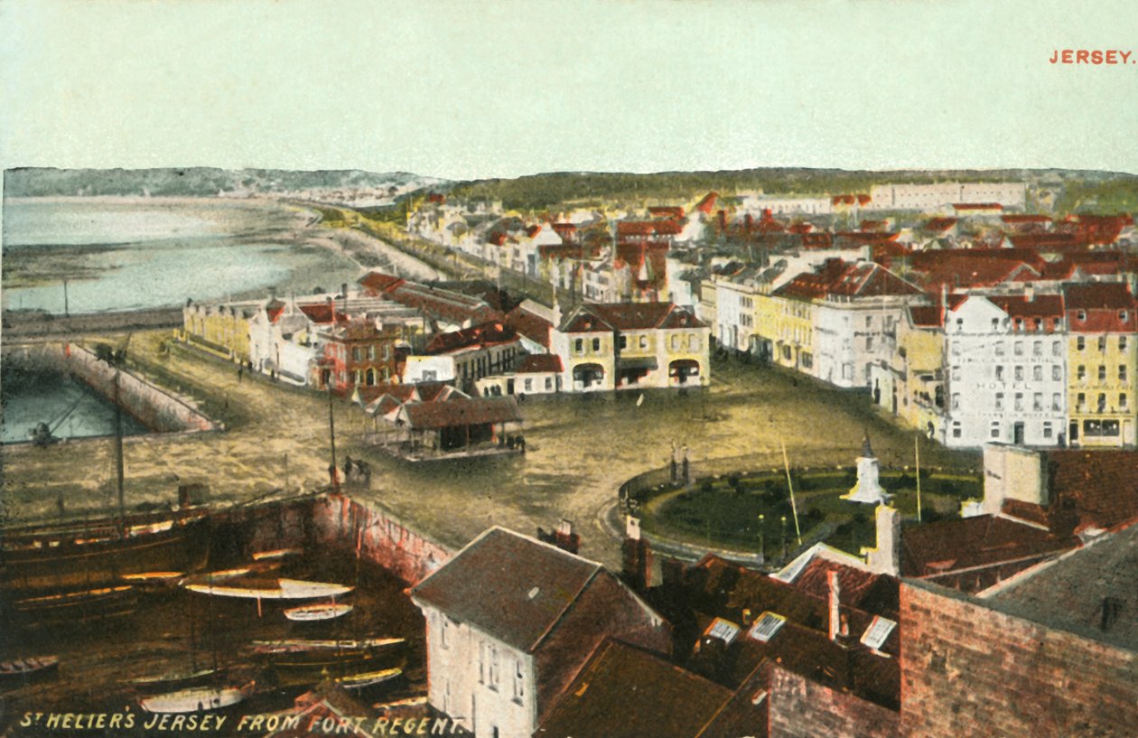 St. Heliers Jersey fra Fort Regent, 1906. av Unbekannt