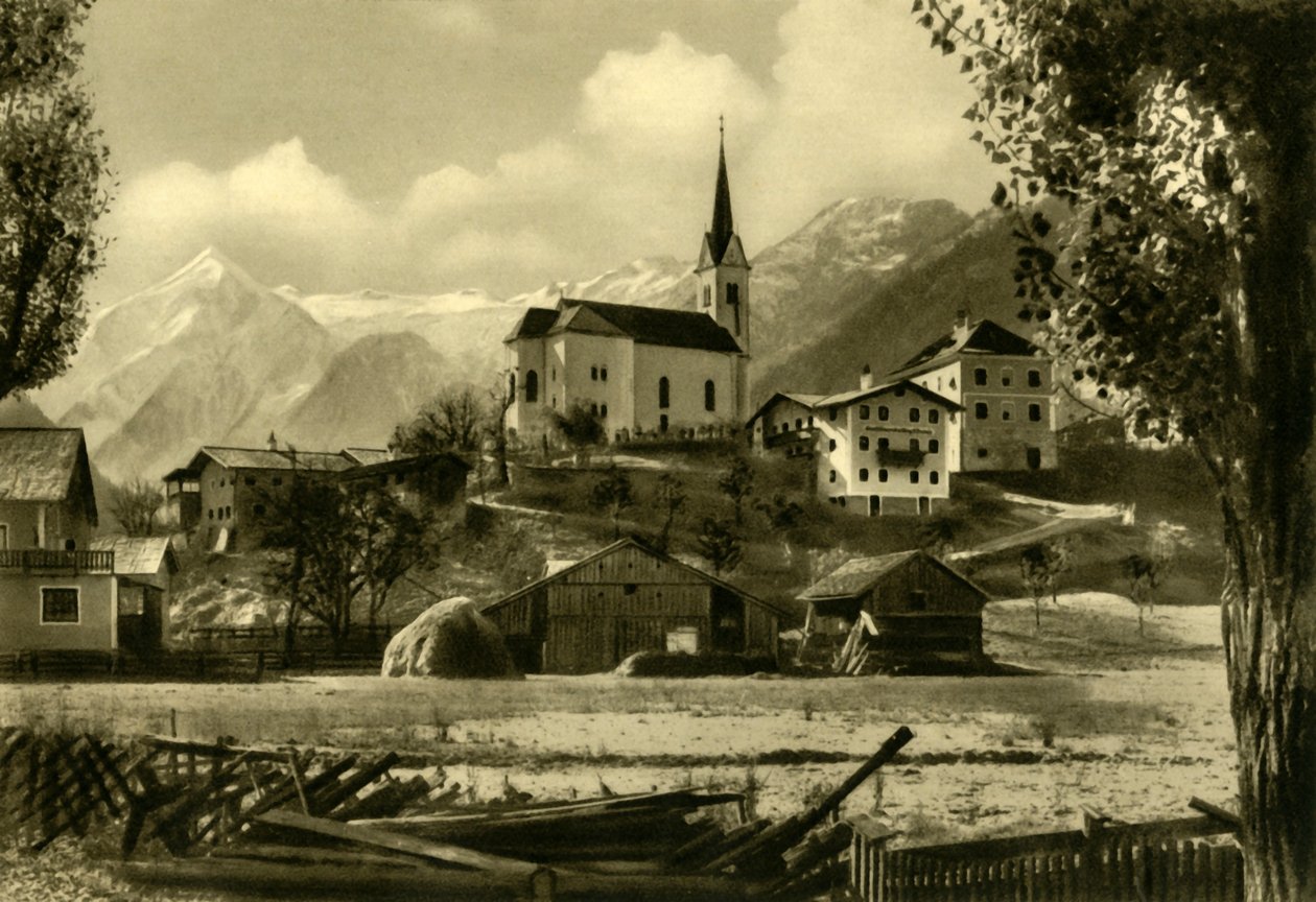 St Margarets kirke, Kaprun, Østerrike, c1935. av Unbekannt