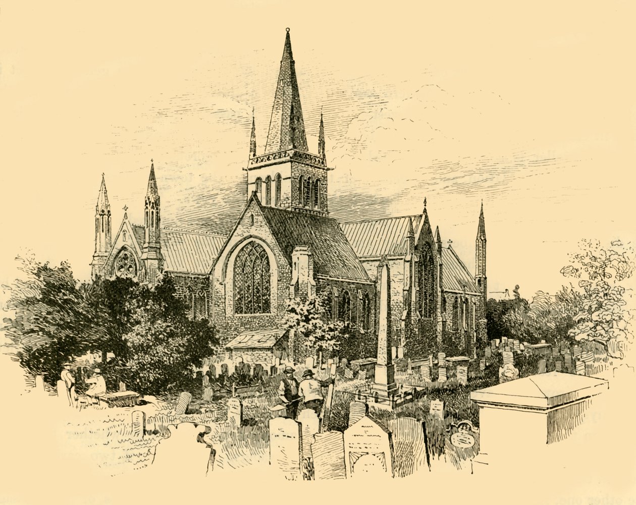 St. Nicholas Church: The Exterior, 1898. av Unbekannt