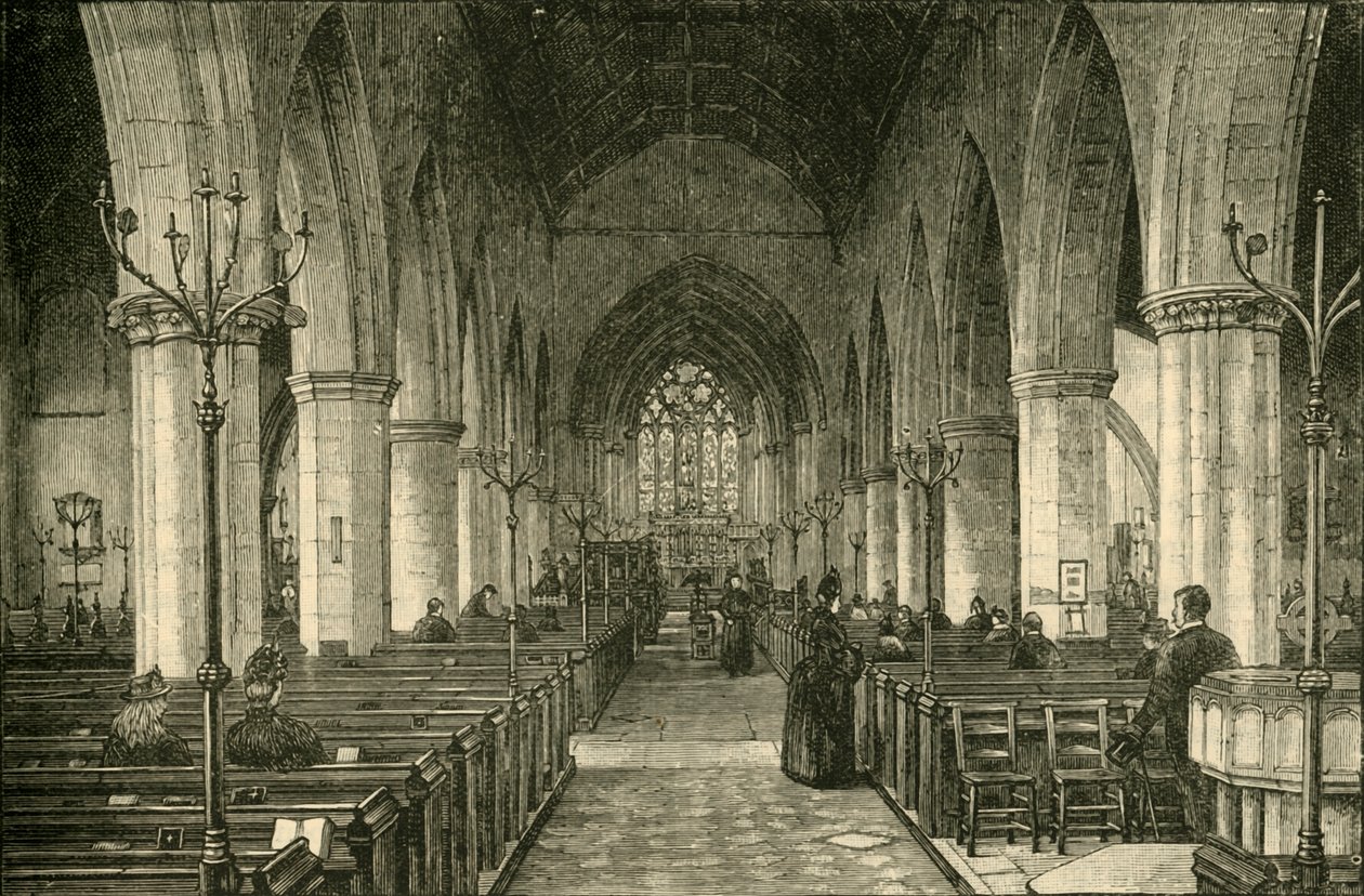 St. Nicholas Church: The Nave, 1886, 1898. av Unbekannt