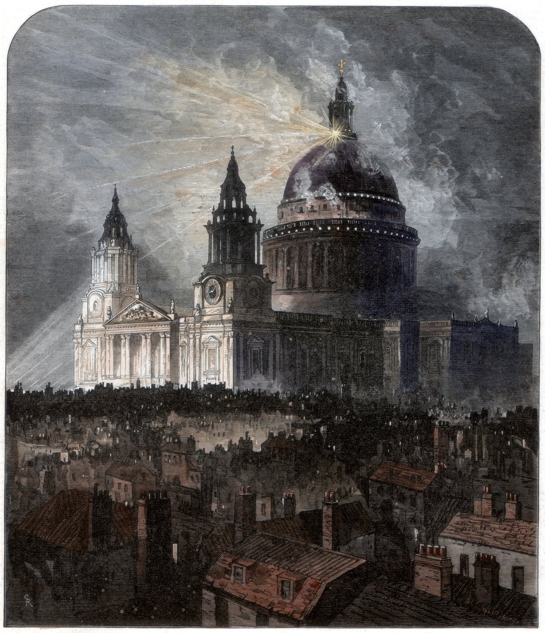 St Pauls Cathedral på Thanksgiving Day, 1872 av Unbekannt