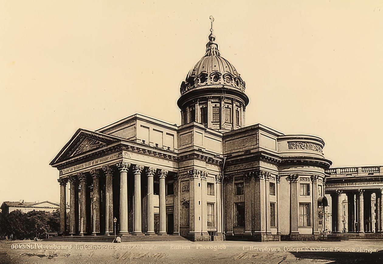 St. Petersburg / Russland. Kazan-katedralen. Rundt 1900 av Unbekannt