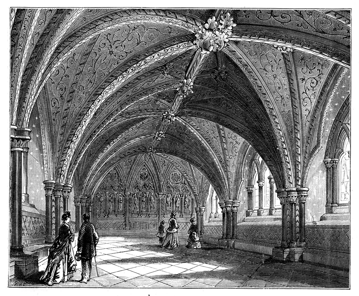 St Stephens Crypt, Westminster Palace, London, c1888 av Unbekannt