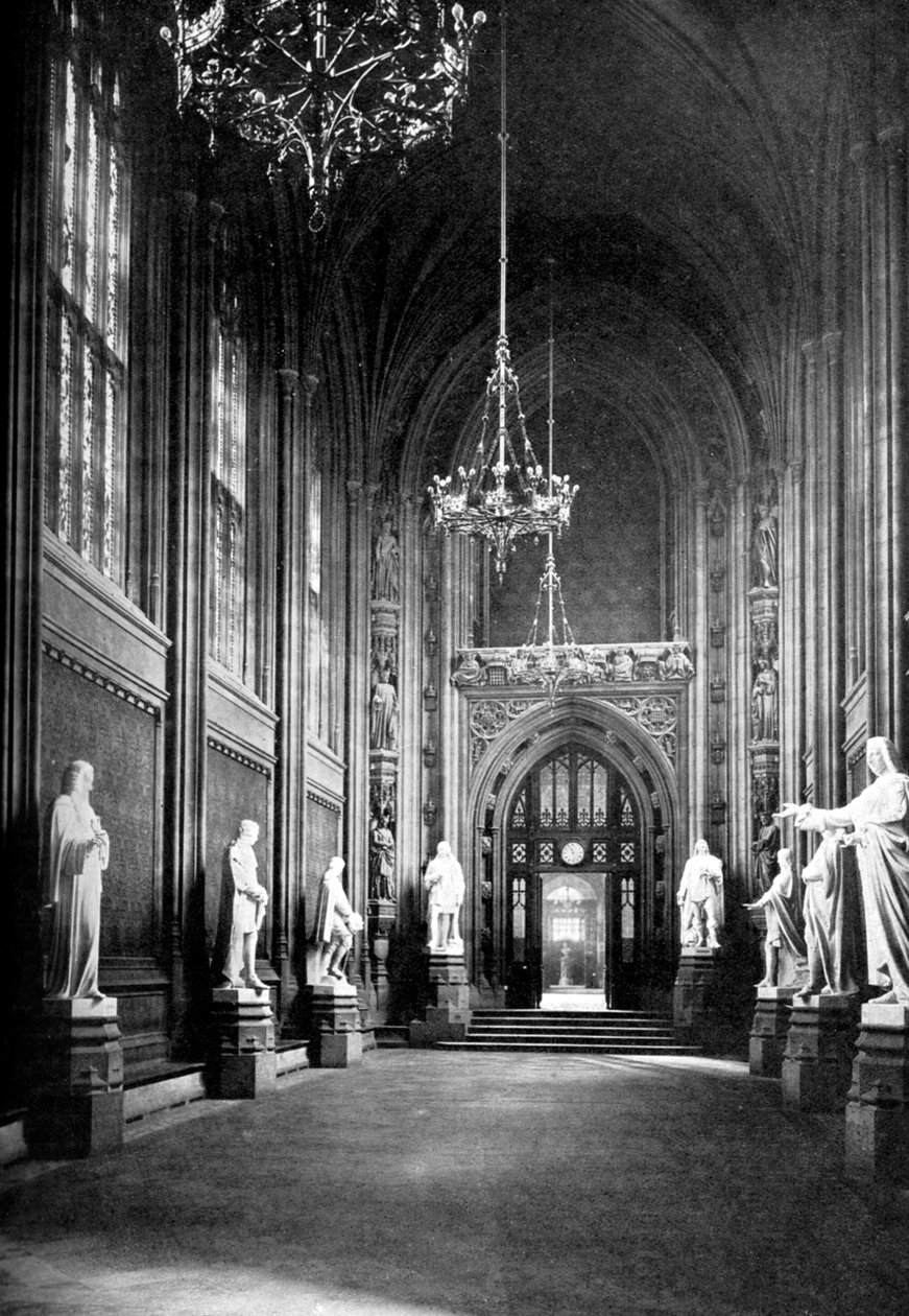 St Stephens Hall, Palace of Westminster, London, c1905 av Unbekannt