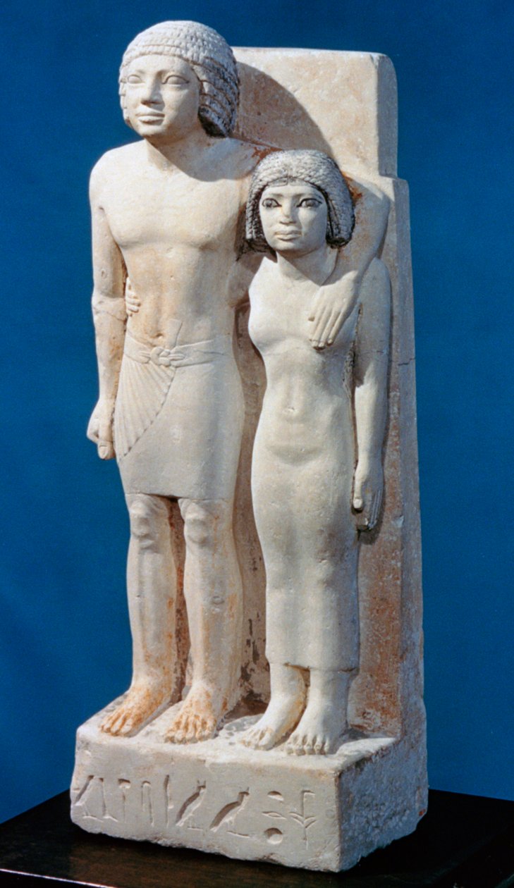 Statue av Memi og Sabu, 26.-25. århundre f.Kr av Unbekannt