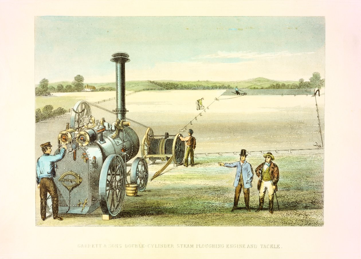 Damppløyeredskap, c1860 av Unbekannt