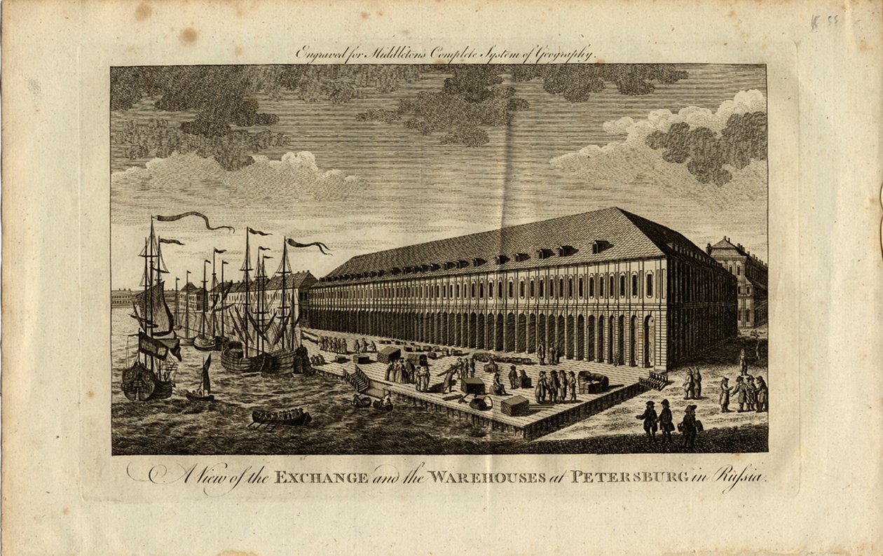 Børs i St. Petersburg, 1778 av Unbekannt