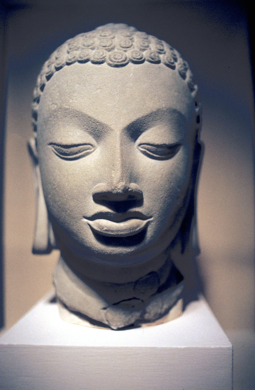 Steinhodet til Buddha, Gupta, India, 500-tallet av Unbekannt