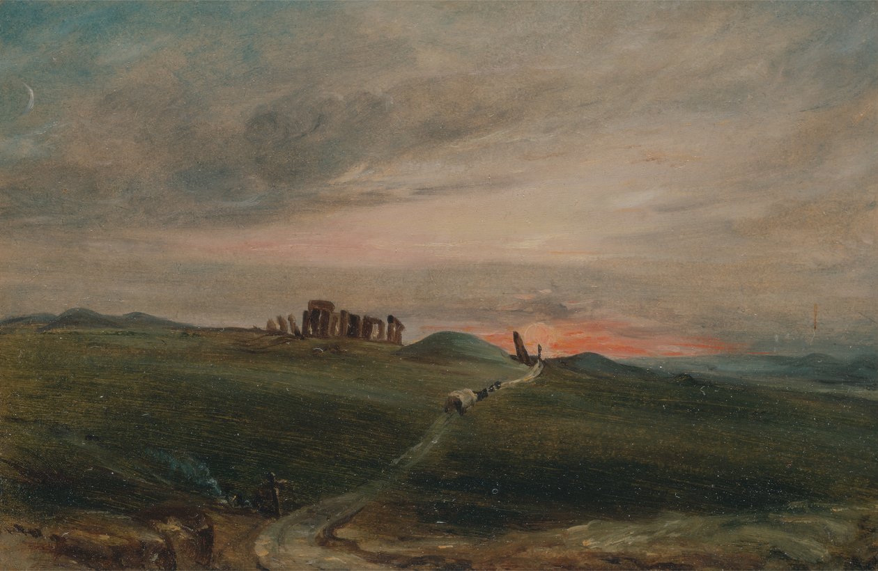 Stonehenge ved solnedgang, 1836. av Unbekannt