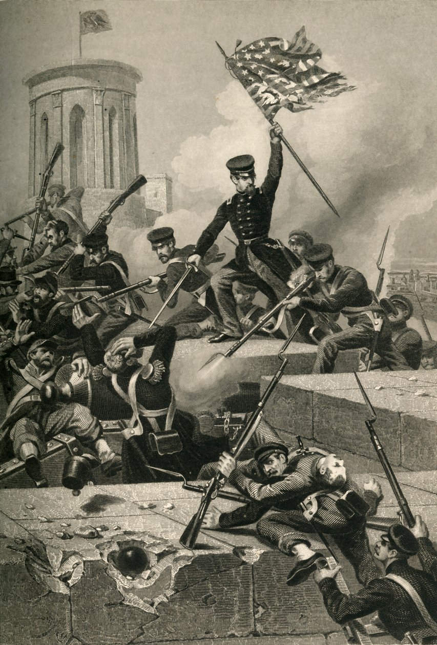 Storming av Chapultepec, 1878. av Unbekannt