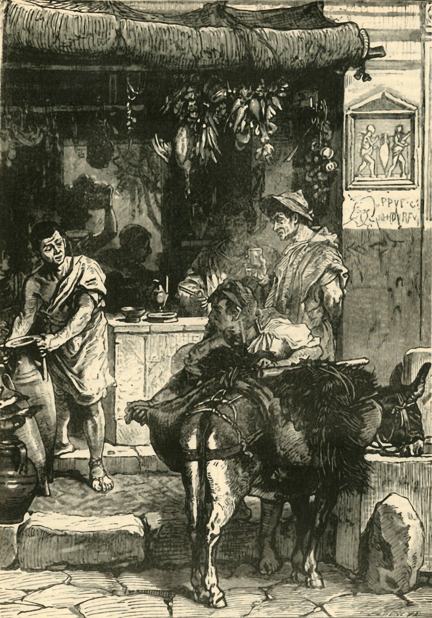 Gatescene i Pompeii, 1890. av Unbekannt