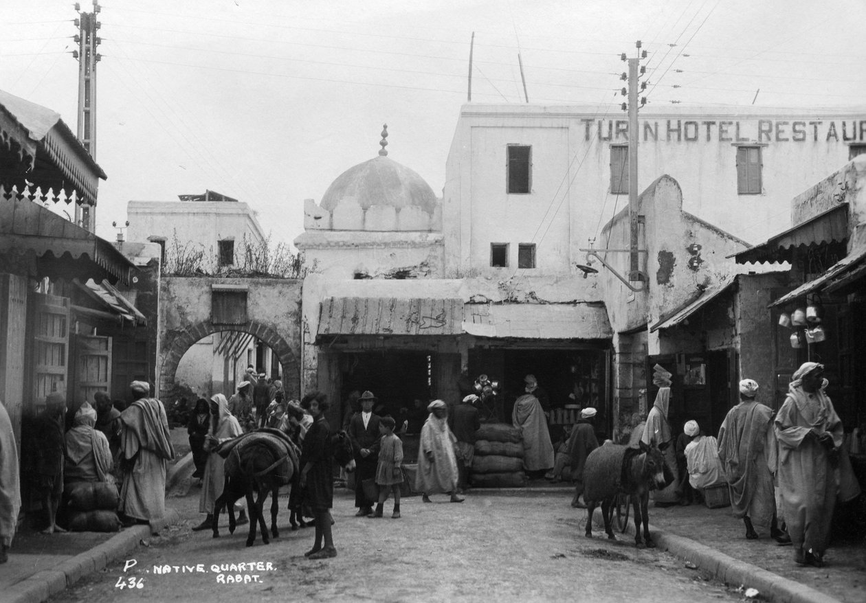 Gatebilde, Rabat, Marokko, c1920-c1930s av Unbekannt