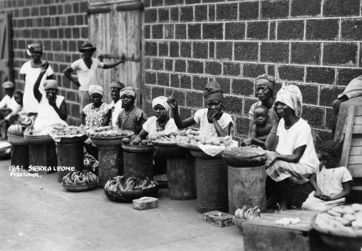 Gatehandlere, Freetown, Sierra Leone, 1900-tallet av Unbekannt