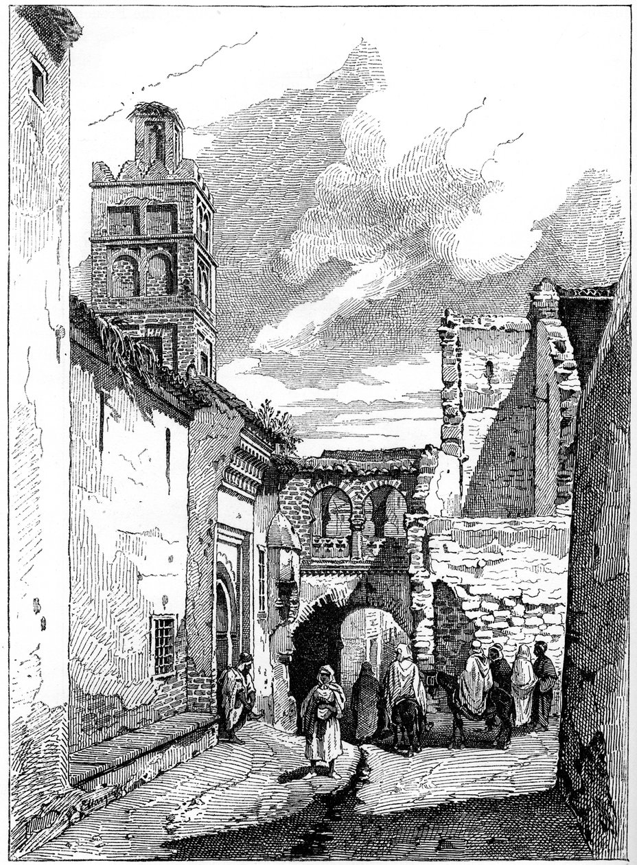 Gatevisning i Tlemcen, Algerie, c1890 av Unbekannt