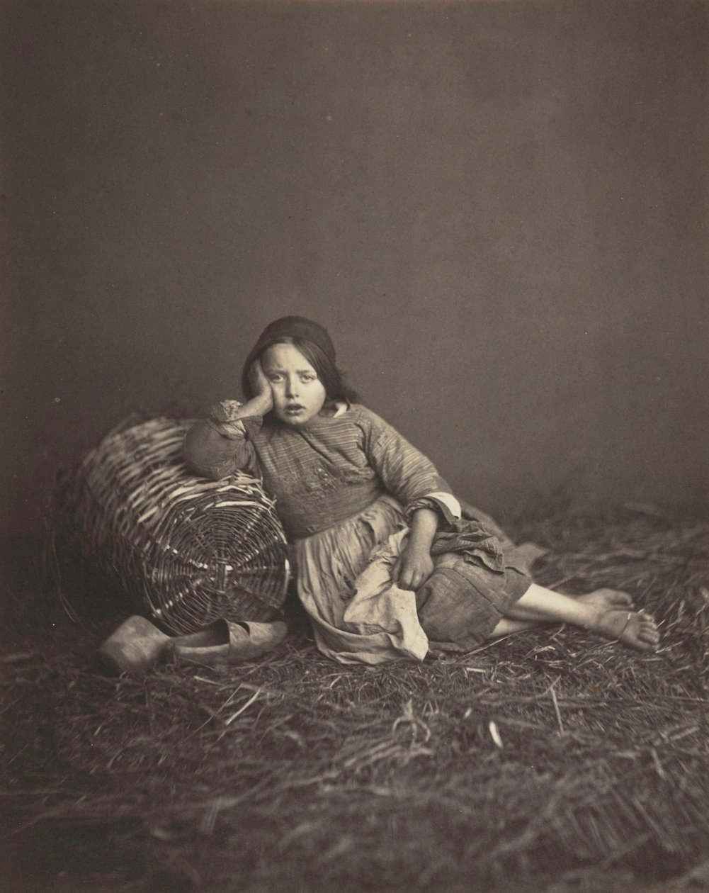 Studie av en ung bondepike, ca. 1860. av Unbekannt