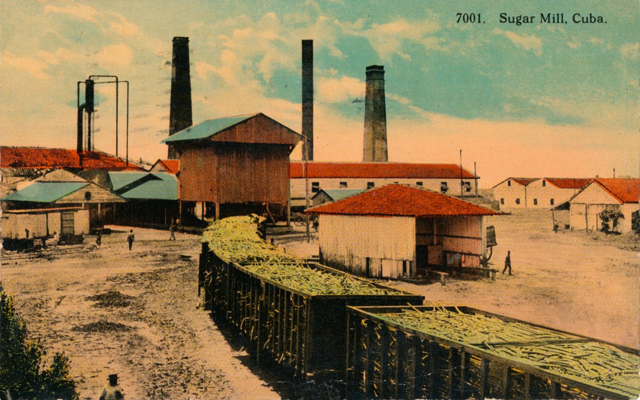 Sukkerfabrikk, Cuba, c1913 av Unbekannt