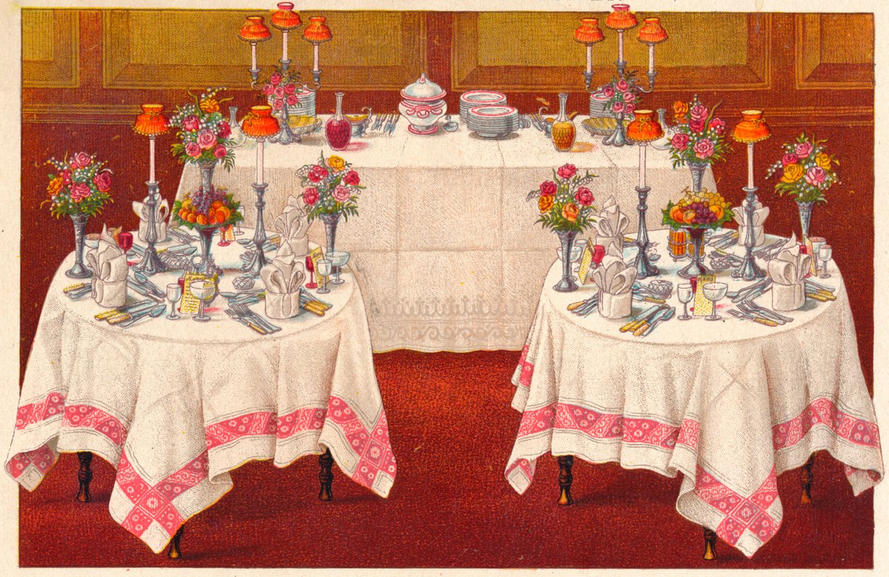 Kveldsbord med buffet, c1907. av Unbekannt