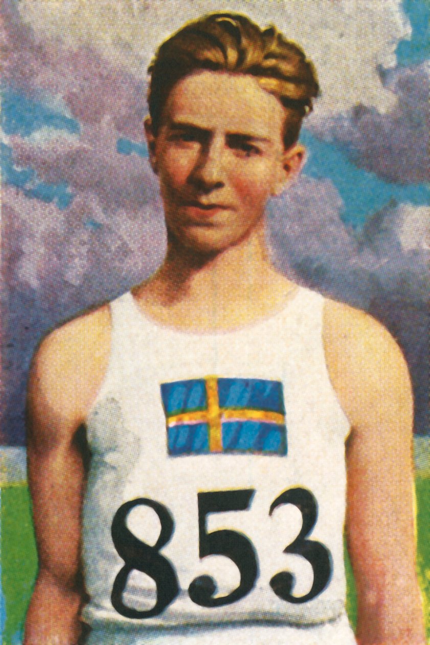 Den svenske spydkasteren Erik Lundquist, 1928. av Unbekannt