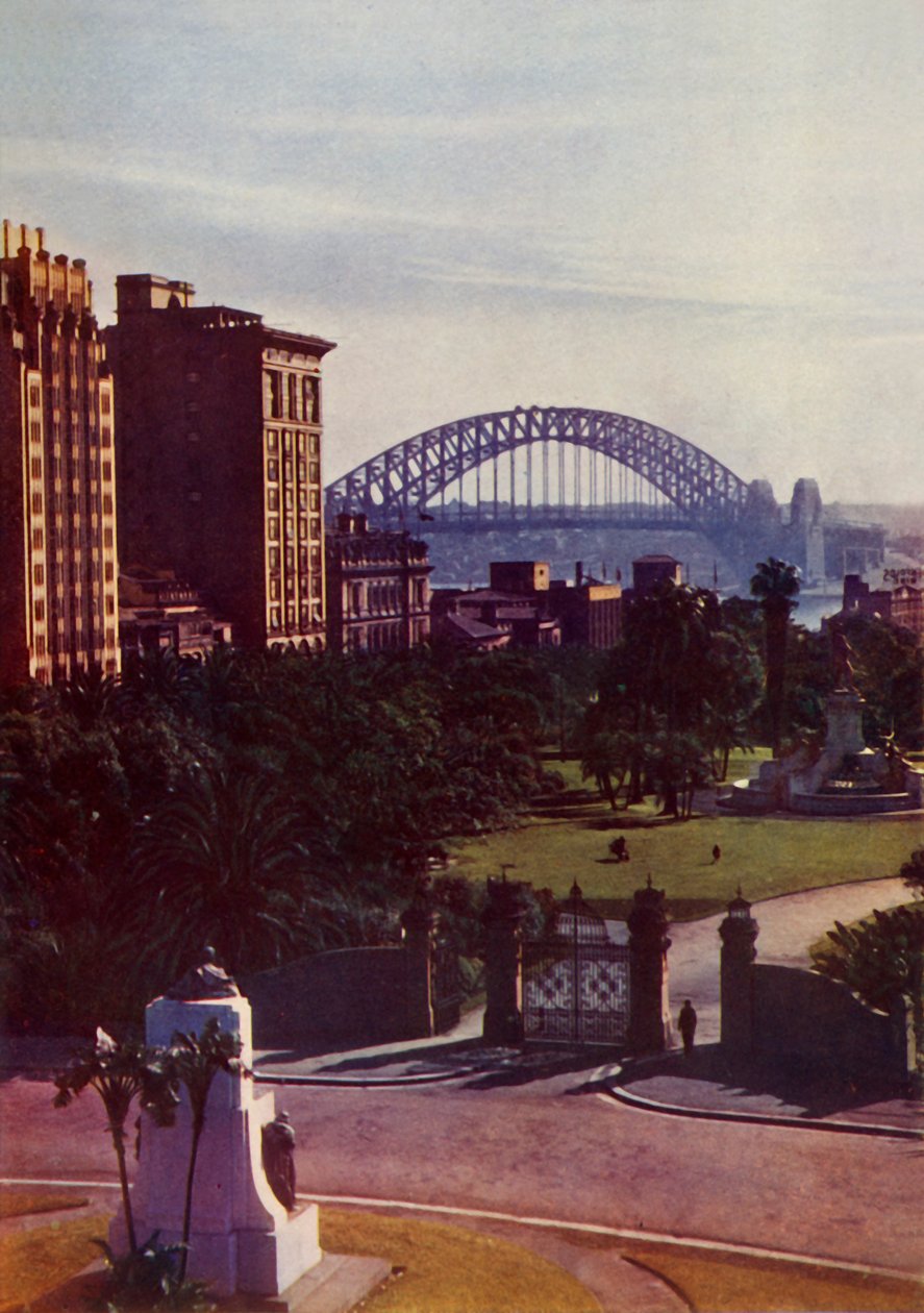 Sydney Harbour Bridge fra byen, c1948. av Unbekannt