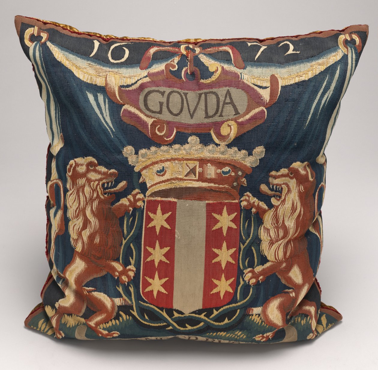 Gobelinbelagt pute, ca. 16751725. av Unbekannt