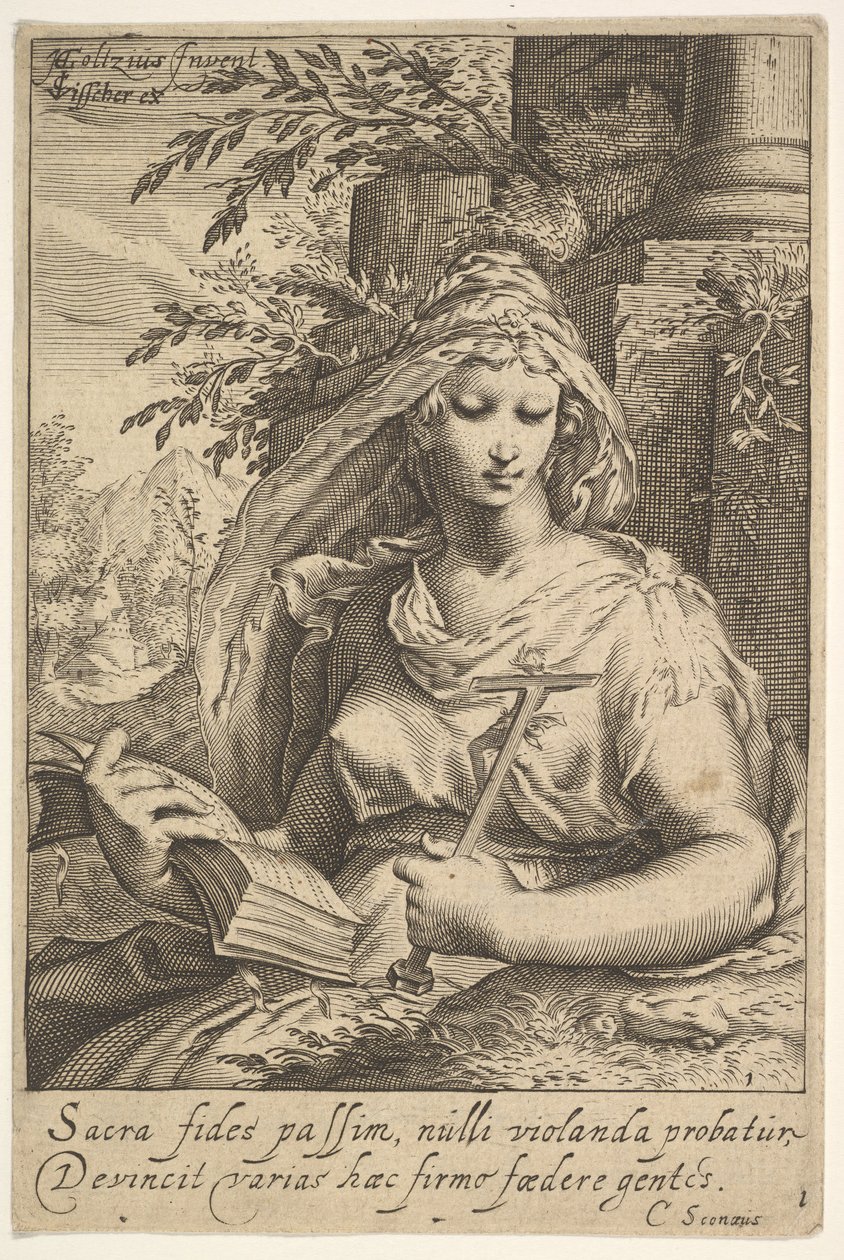 Temperance, fra De syv dyder. av Unbekannt
