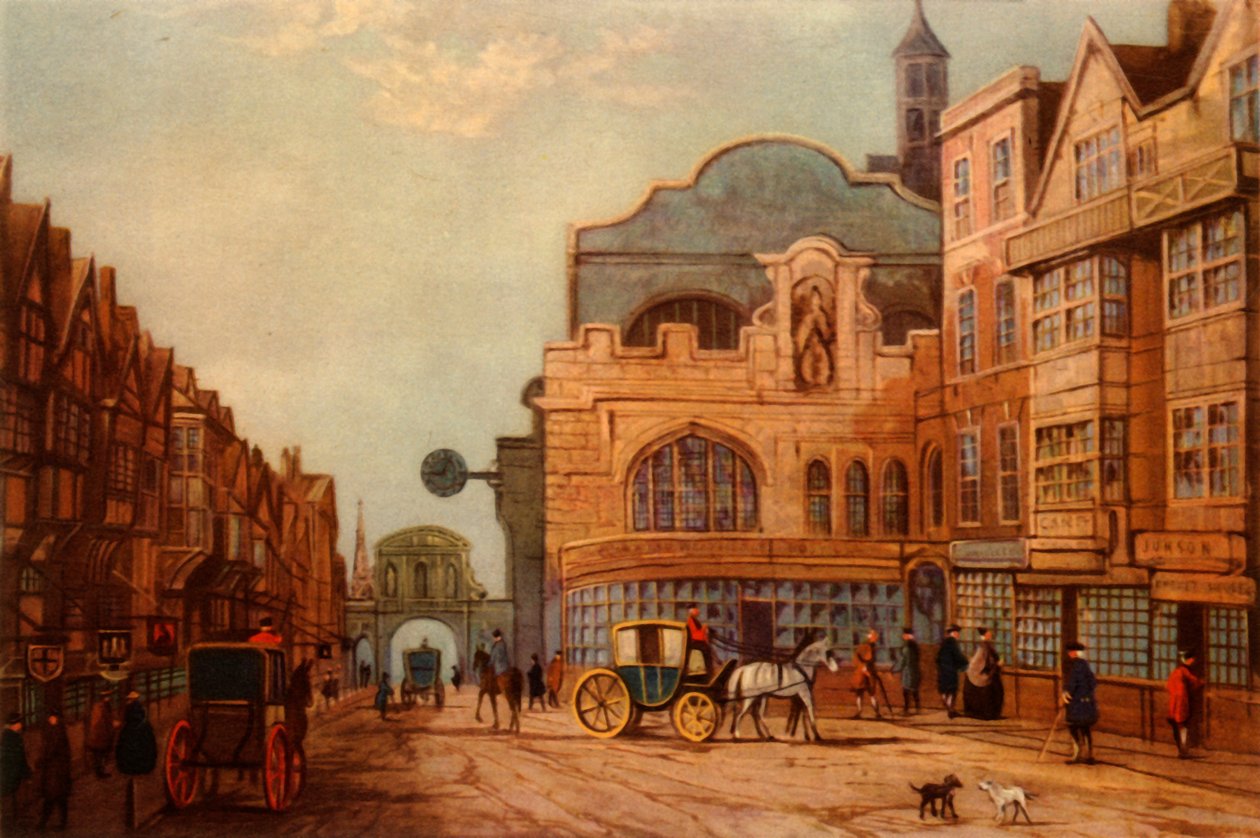 'Tempelbar og St. Dunstans kirke', c1750, 1945. av Unbekannt