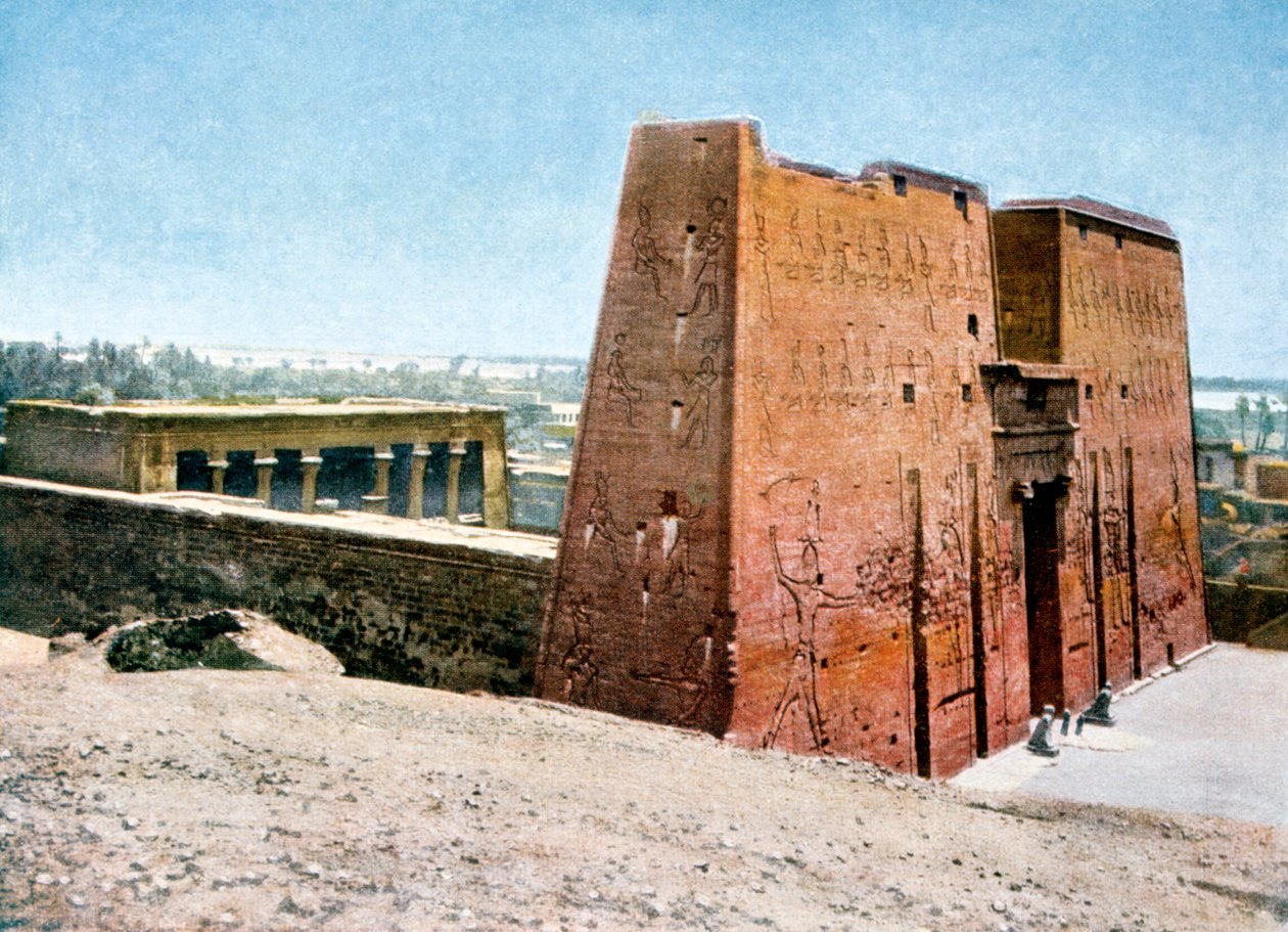 Horus-tempelet, Edfu, Egypt, 1900-tallet av Unbekannt