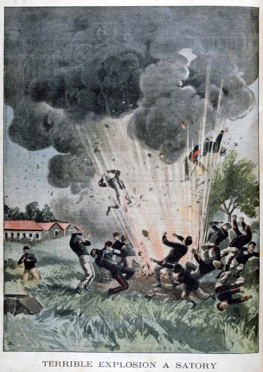 Forferdelig eksplosjon ved Satory, Frankrike, 1902 av Unbekannt