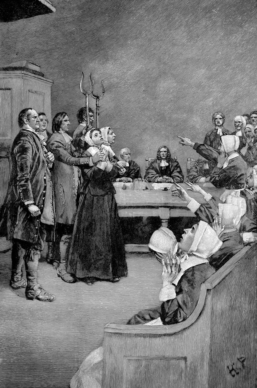 The Trial of a Witch, Amerika, 1600-tallet, 1882 av Unbekannt
