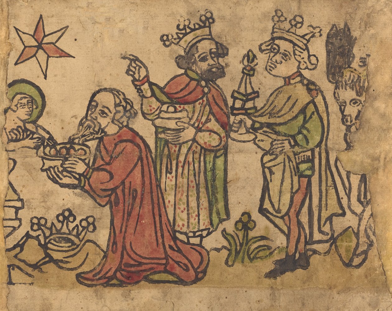 Tilbedelsen av magiene, ca. 14001430. av Unbekannt