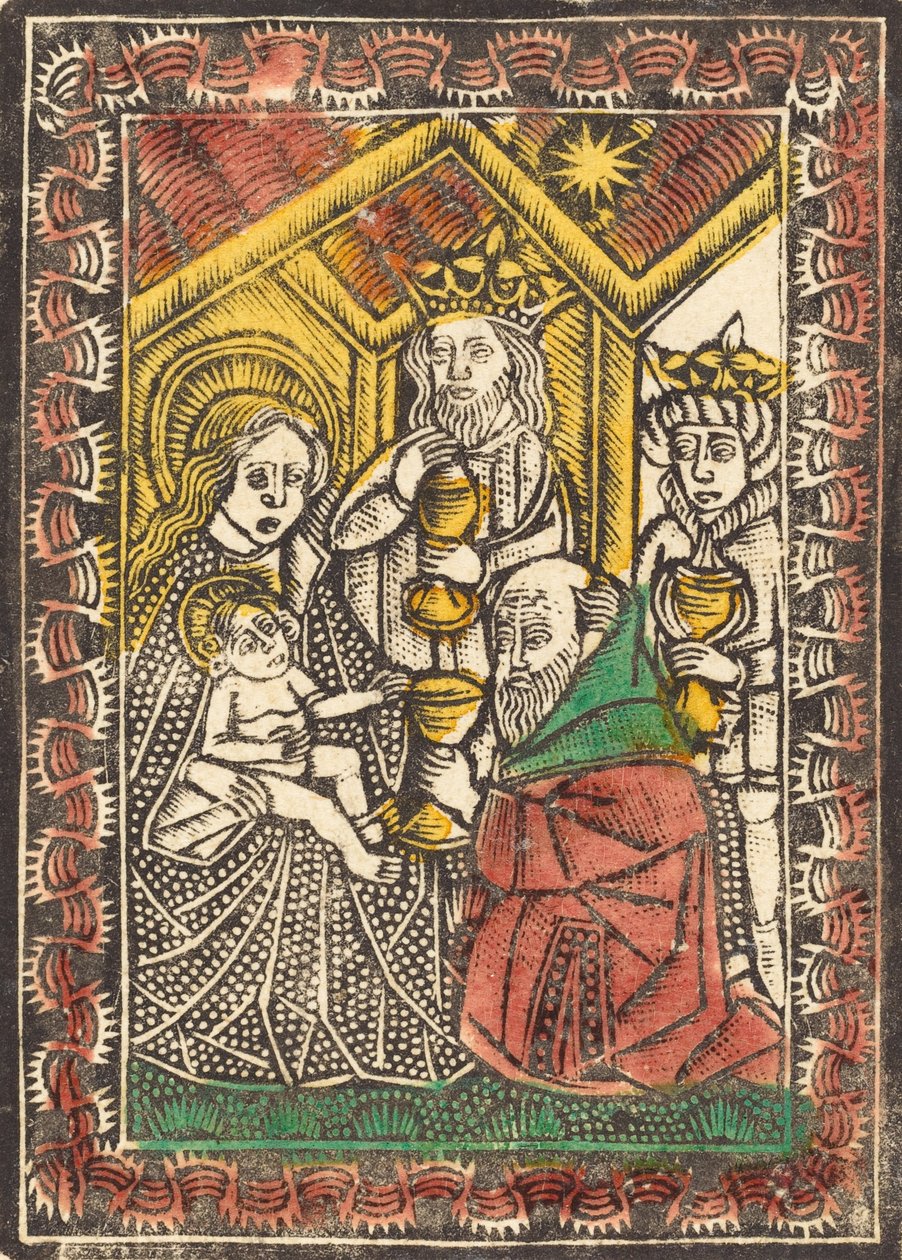 Tilbedelsen av magiene, ca. 14701480. av Unbekannt