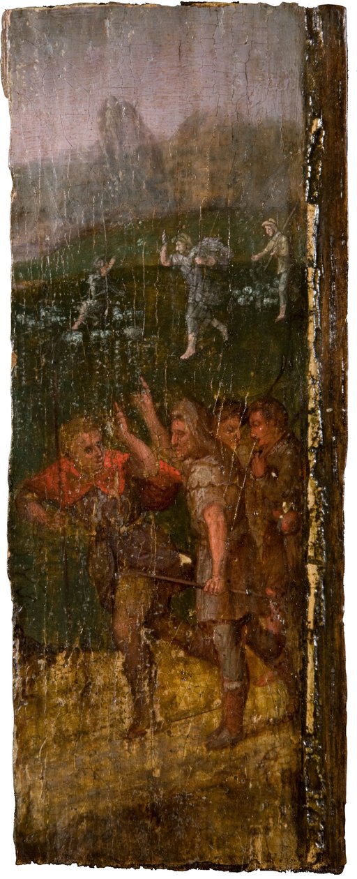 Engelen som vises for hyrder i bakgrunnen, 1600. av Unbekannt