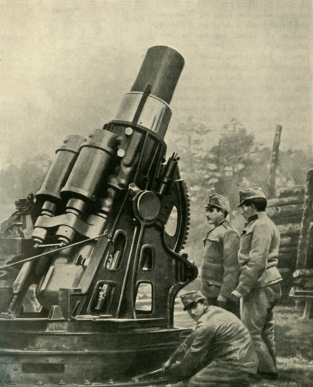 Den østerrikske 12-tommers Siege Howitzer, 1914-1918, c1920. av Unbekannt