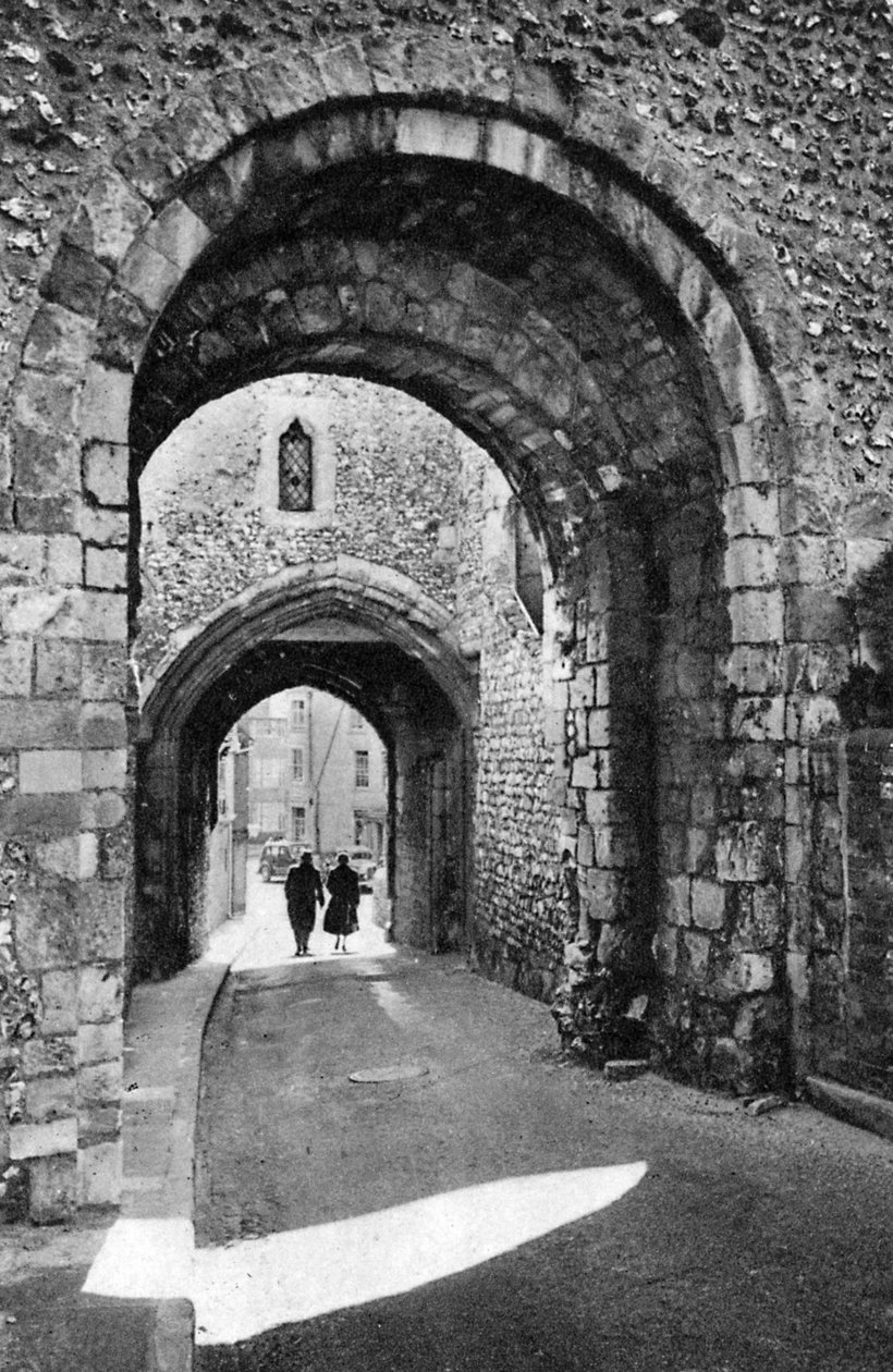 The Barbican Arches, Lewes, East Sussex, c1900-c1920s av Unbekannt