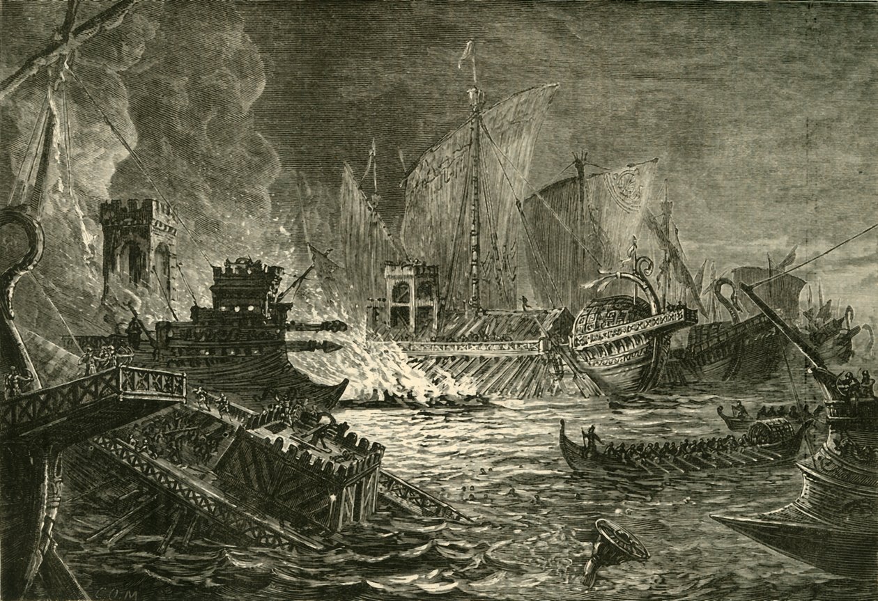 Slaget ved Actium, 1890. av Unbekannt