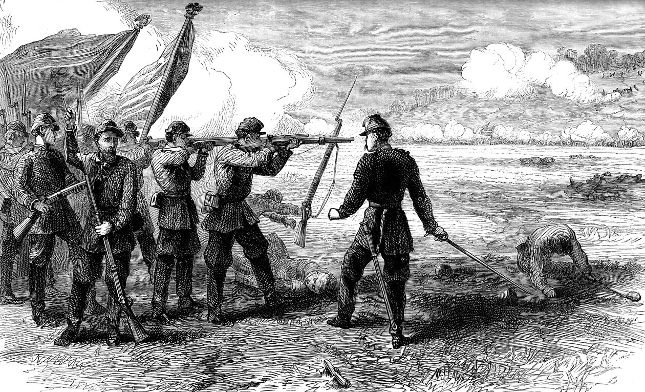 Slaget ved Bull Run, Virginia, 1861 c1880 av Unbekannt
