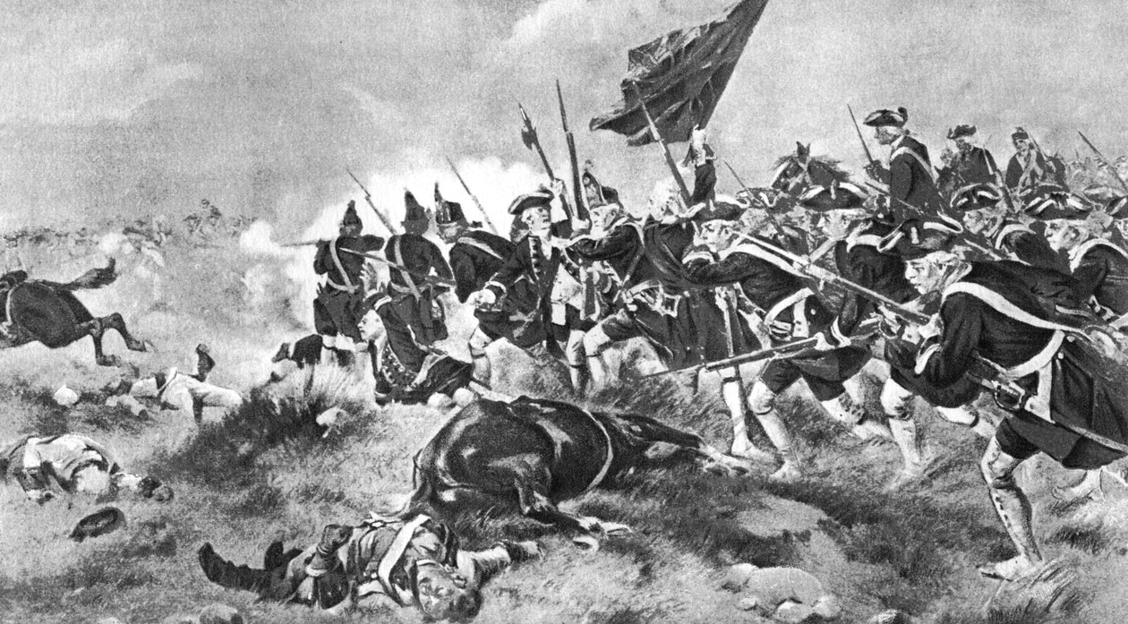 Slaget ved Dettingen, 16. juni 1743, 1910 av Unbekannt